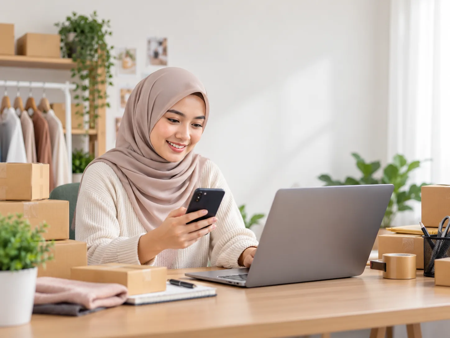 Usahawan baru belajar memulakan jualan online
